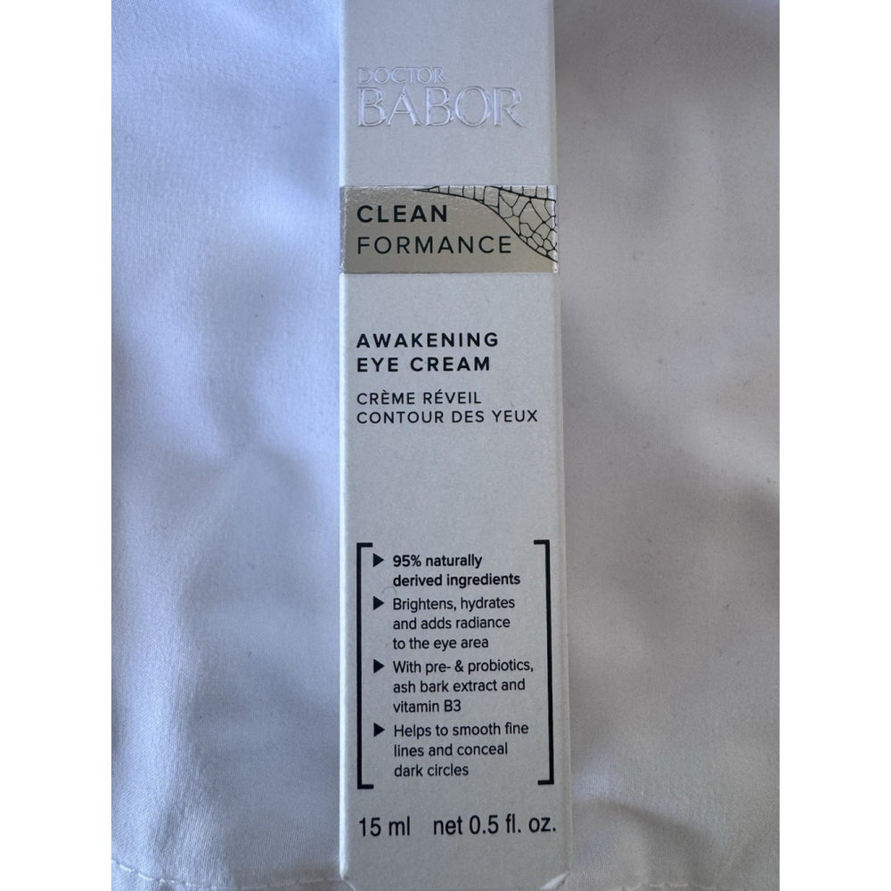 Babor Cleanformance Awakening Eye Cream .5oz Brightens Hydrates Vitamin B3 NEW